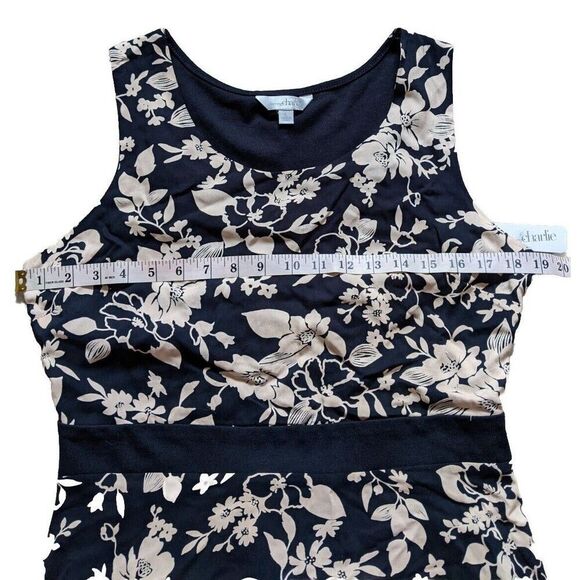 Charming Charlie Cut Out Back Floral Winter Blooms Mini Dress Size Large - Picture 3 of 10